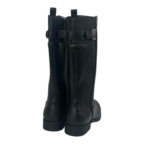 INC McKenzie BOOTS Girls 3 Womens 4.5 Black Silver Riding Biker Boot NEW No Box - Picture 4 of 8